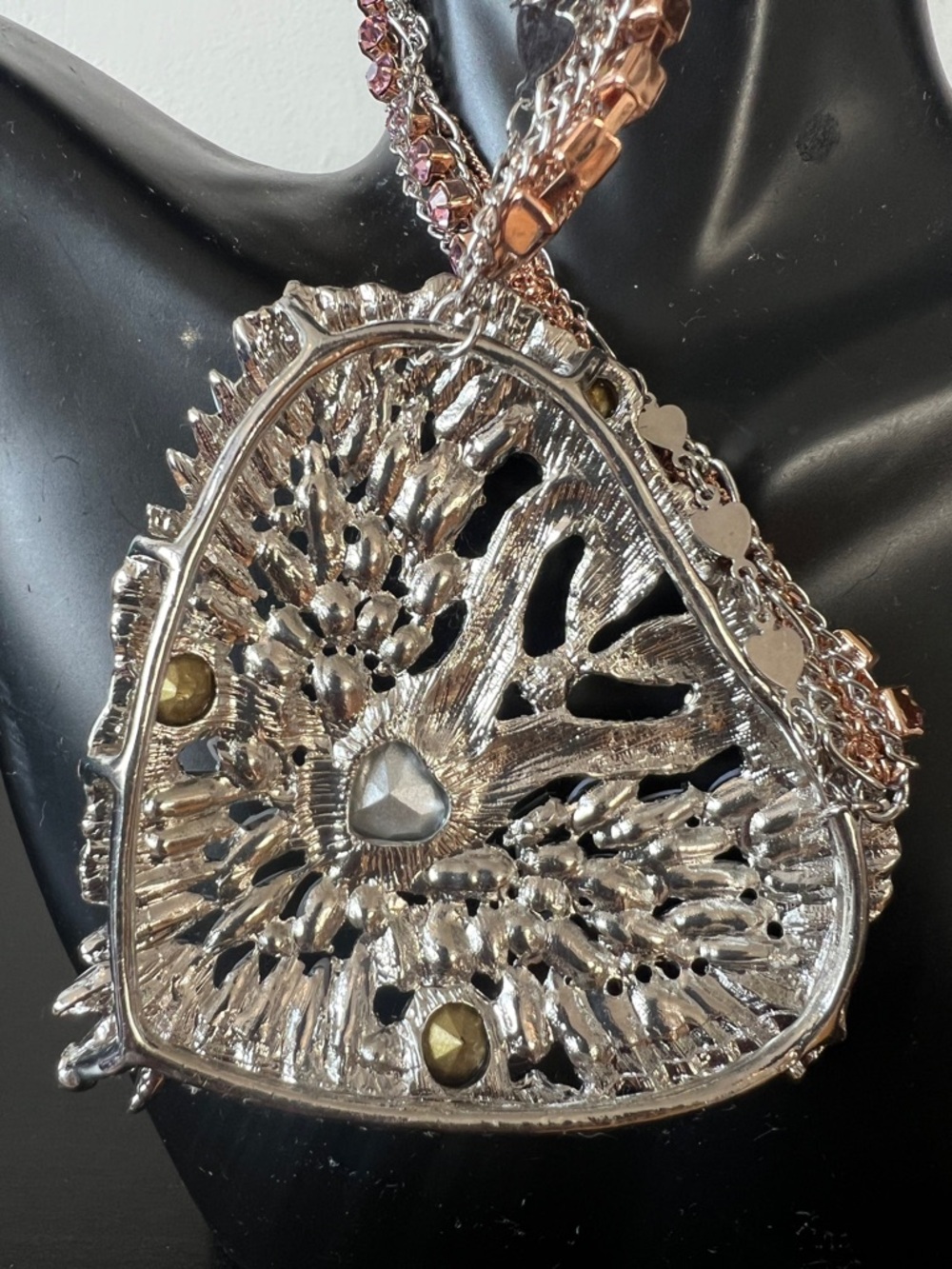 Vintage Betsey Johnson Swan Statement Necklace - Picture 3 of 5